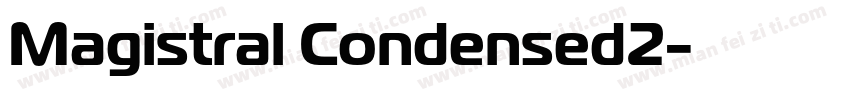 Magistral Condensed2字体转换
